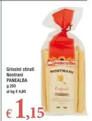 Famila Panealba Nostrani Grissini Stirati Tipo 0 250 G(ml) offerta