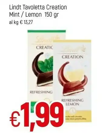Famila Lindt Tavoletta Creation Mint offerta
