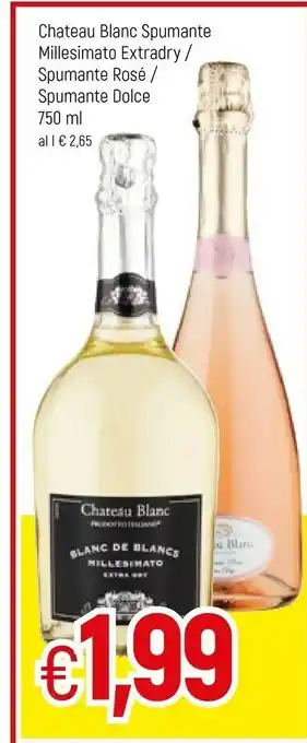 Chateau Blanc Spumante Millesimato Extra Dry/ Spumante Rosé / Spumante Dolce