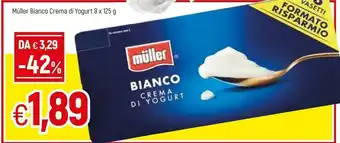 Famila Muller Yogurt Bianco Crema Di Yogurt 125 G(ml) offerta