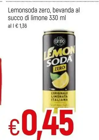 Famila Freedea Lemonsoda Zero/ Bevanda Al Succo Di Limone 330 Ml offerta
