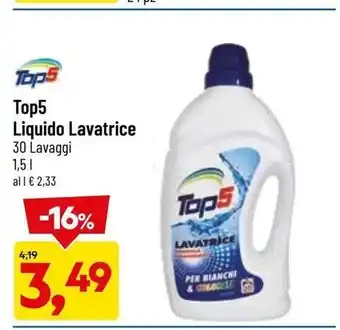 DPiù Top5 liquido lavatrice 30 lavaggi 1.5l offerta