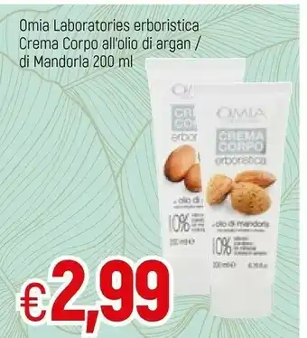Famila Omia Laboratories Erboristica Crema Corpo offerta