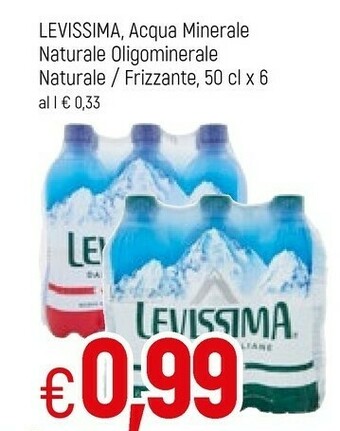 Famila Levissima Acqua Minerale Naturale offerta