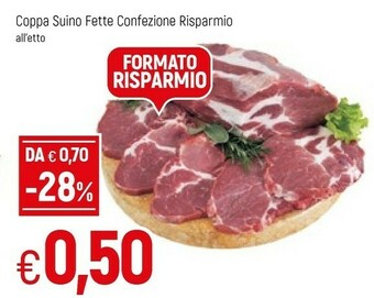 Famila Coppa Suino Fette Confezione Risparmio offerta