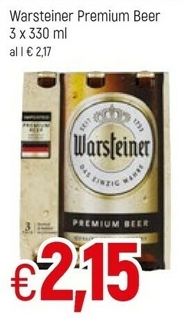 Famila Warsteiner Premium Beer offerta