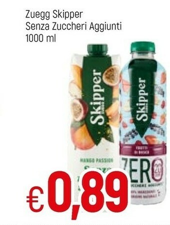 Famila Zuegg Skipper Pesca Senza Zuccheri Aggiunti 1000 G(ml) offerta
