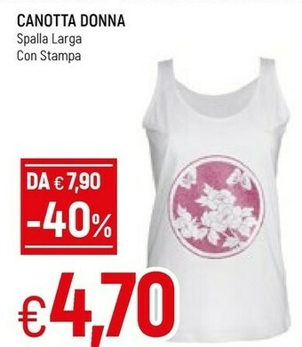 Famila Canotta Donna Spalla Larga Con Stampa offerta