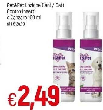 Famila Pet&pet Lozione Cani / Gatti Contro Insetti E Zanzare offerta