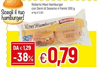 Famila Roberto - Maxi Hamburger Con Semi Di Sesamo 300 G(ml) offerta