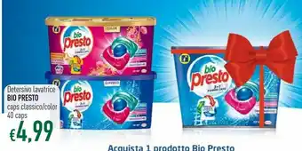 Famila Superstore Bio Presto Detersivo Lavatrice 40 Capsule offerta