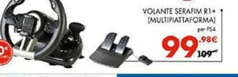 Gamestop Serafim Tech R1+ Periferica Di Gioco Sterzo + Pedali Android, Nintendo Switch, PC, PlayStation 4, Playstation 3, Xbox One, IO offerta
