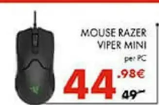 Gamestop Razer Viper Mini Mouse Mano Destra USB Tipo A Ottico 8500 DPI offerta