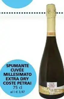 Il Gigante Millesimato Cuvee Spumante Extra Dry Coste Petra 750 Ml offerta