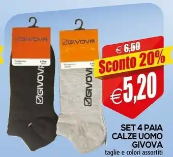 Il Gigante Givova Set 4 Paie Calze Uomo offerta