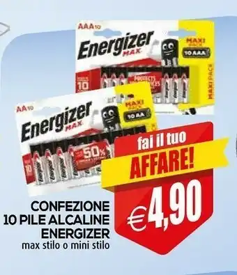Energizer Confezione 10 Pile Alcaline