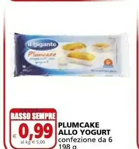 Il Gigante Il Gigante - Plumcake Preparati Con Yogurt 198 G(ml) offerta