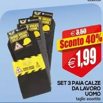 Il Gigante Set 3 Paie Calze Da Lavoro Uomo offerta