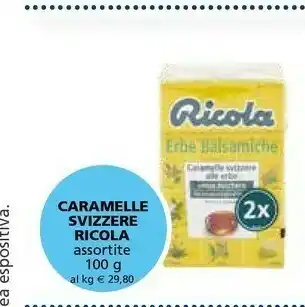 Il Gigante Ricola Caramelle Svizzere Alle Erbe Melissa Limoncella Senza Zucchero 100 G(ml) offerta