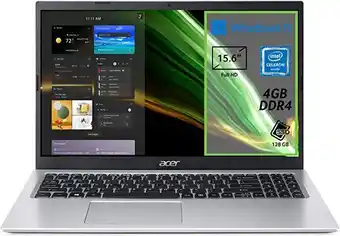 Acer aspire 1 a115-32-c56r pc portatile, notebook, processore intel celeron n4500, ram 4 gb ddr4, 128 gb emmc, display 15....
