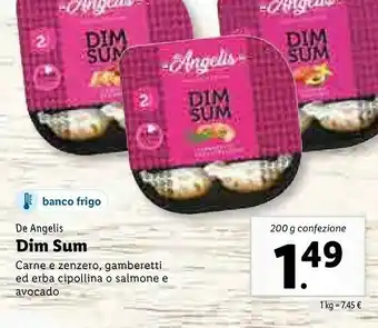 Lidl De angelis Dim Sum offerta