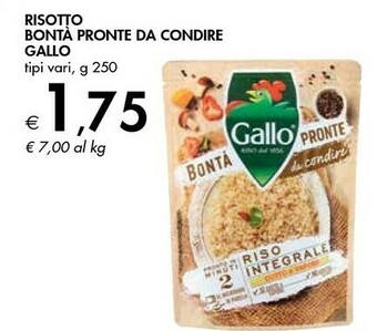 Bennet Gallo Risotto Bontà Pronte Da Condire offerta
