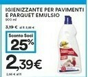 Coop Emulsio Igienizzante Per Pavimenti E Parquet 900ml offerta