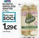 Coop Senfter Wurstel Servelade offerta