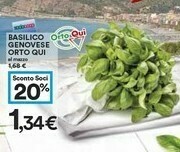 Coop Orto Qui Basilico Genovese offerta