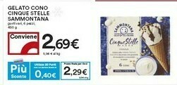 Coop Sammontana Gelato Cono Cinque Stelle offerta