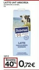 Coop Arborea Latte Parzialmente Scremato UHT offerta
