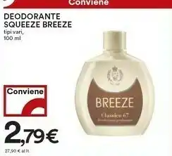 Coop Breezz Deodorante Squeeze offerta