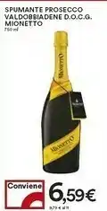 Coop Mionetto Spumante Prosecco Valdobiadene Docg offerta