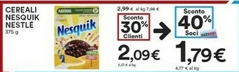 Coop Nestlè Cereali Nesquik offerta