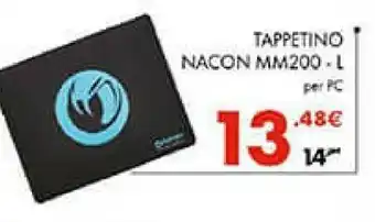 Gamestop Nacon PCMM-200 Tappetino Per Mouse Nero, Blu Tappetino Per Mouse Per Gioco Da Computer offerta