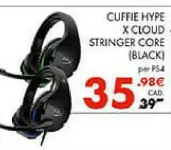 Gamestop HyperX Cloud Core Cuffia Padiglione Auricolare Nero offerta
