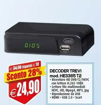 Il Gigante Trevi Decoder Mod.he3365 T2 offerta