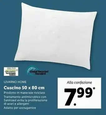 Lidl Livarno Home Cuscino offerta