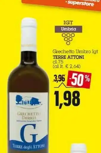 Emi Supermercati Terre Attoni Grechetto Umbro Igt 750 Ml offerta