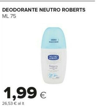 Tigre Neutro Roberts Deodorante offerta