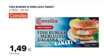 Tigre Consilia Fish Burger Di Merluzzo Panati offerta