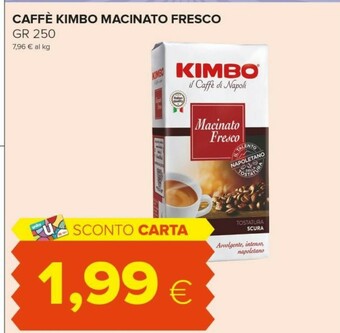 Tigre Kimbo Caffè Macinato Fresco 250 G(ml) offerta