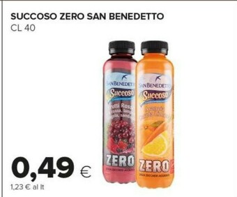 Tigre San Benedetto Succoso Frutti Rossi Uva Rossa, Lampone, Fragola, Sambuco Zero 400 G(ml) offerta