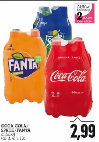 Emi Supermercati Coca-Cola/Sprite/Fanta 66cl x 4 offerta