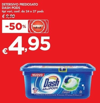 Bennet Dash Detersivo Predosato Pods offerta