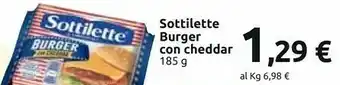 Carrefour Mondelez - Sottilette Le Originali Burger Con Cheddar 185 G(ml) offerta