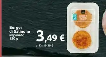 Carrefour Burger Di Salmone Impanato offerta