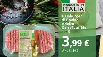 Carrefour Carrefour Hamburger Di Bovino Adulto offerta