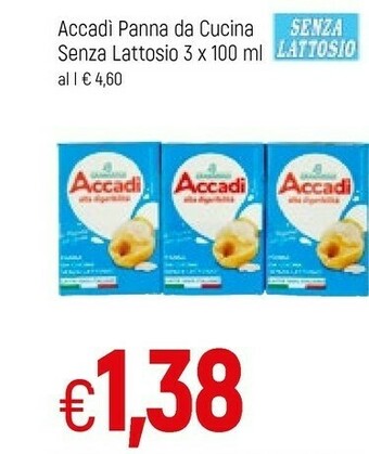 Famila Accadì Panna Da Cucina Senza Lattosio offerta