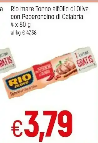 Famila Rio Mare Tonno All'Olio Di Oliva Con Peperoncino Di Calabria offerta